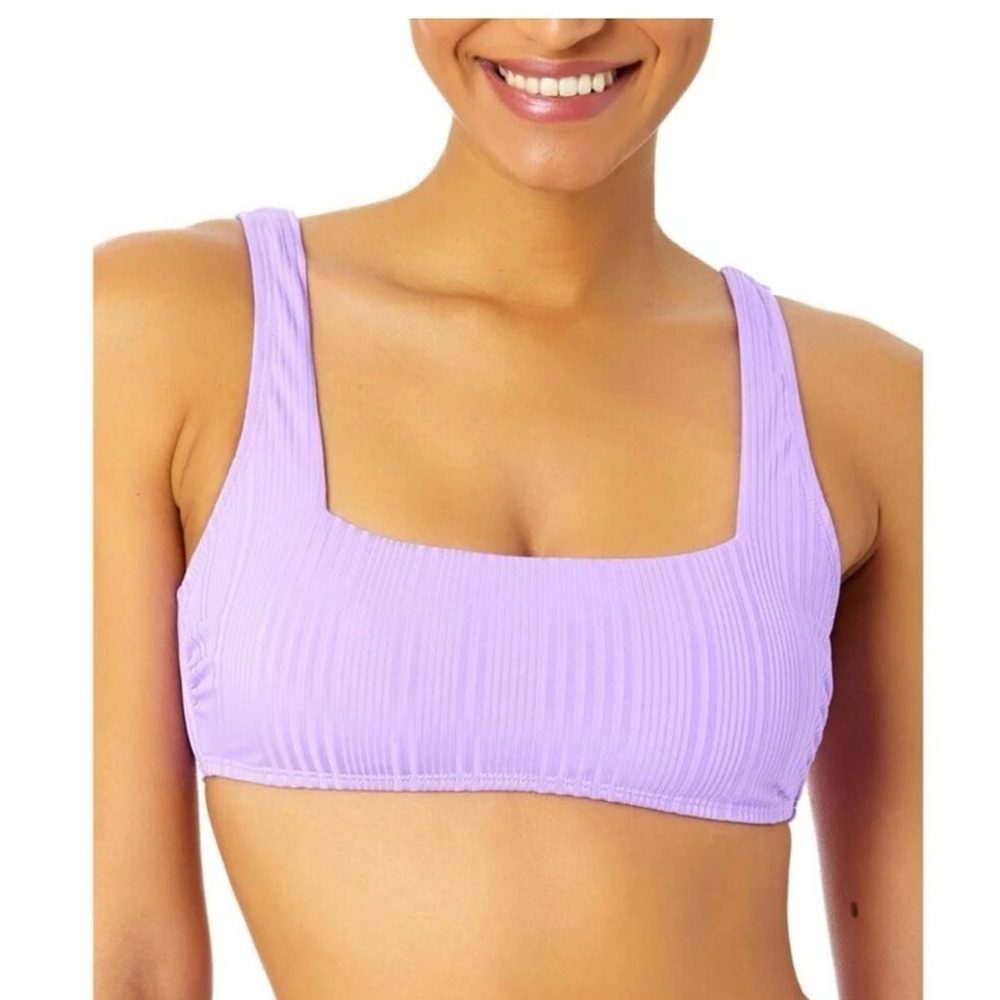 NWT Salt + Cove Salt & Cove Juniors' Ribbed Square-Neck Bikini Top small